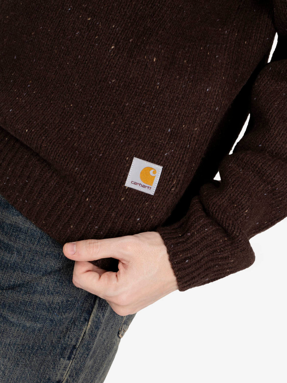 Anglistic sweater speckled tobacco