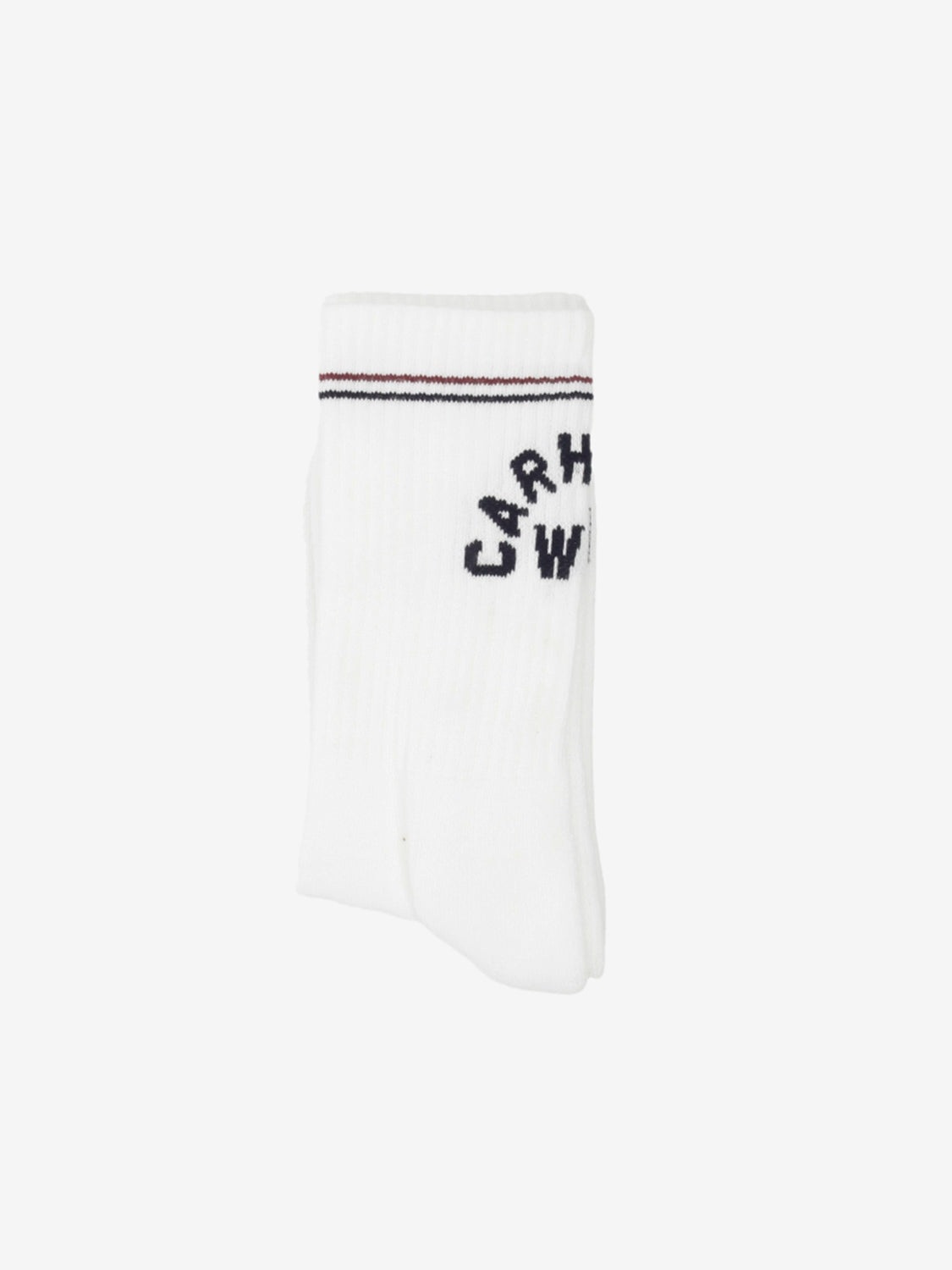 Arch script socks white / dark navy