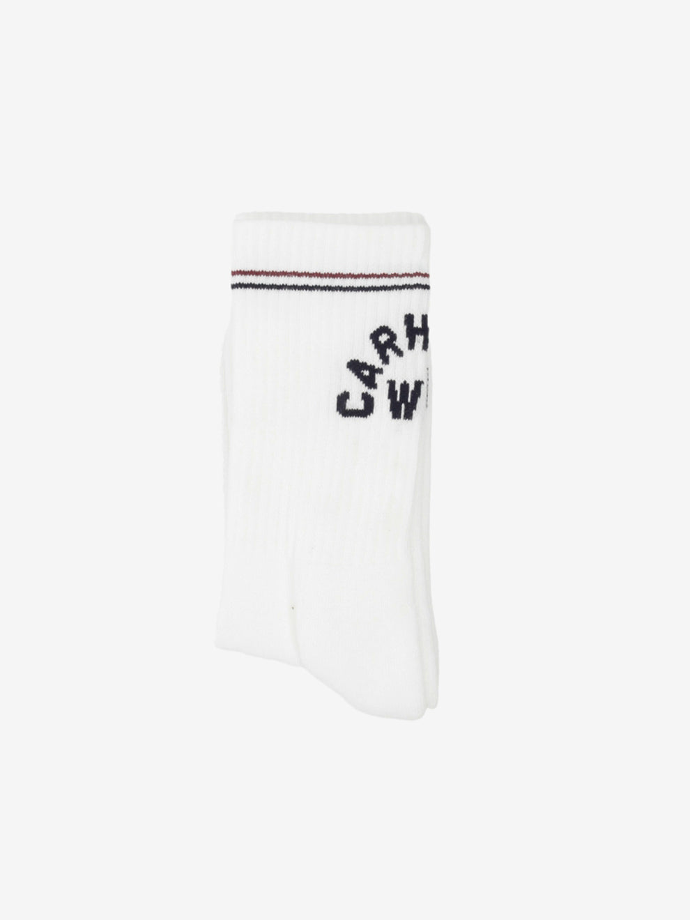 Arch script socks white / dark navy