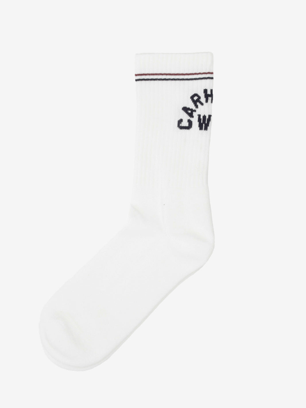Arch script socks white / dark navy