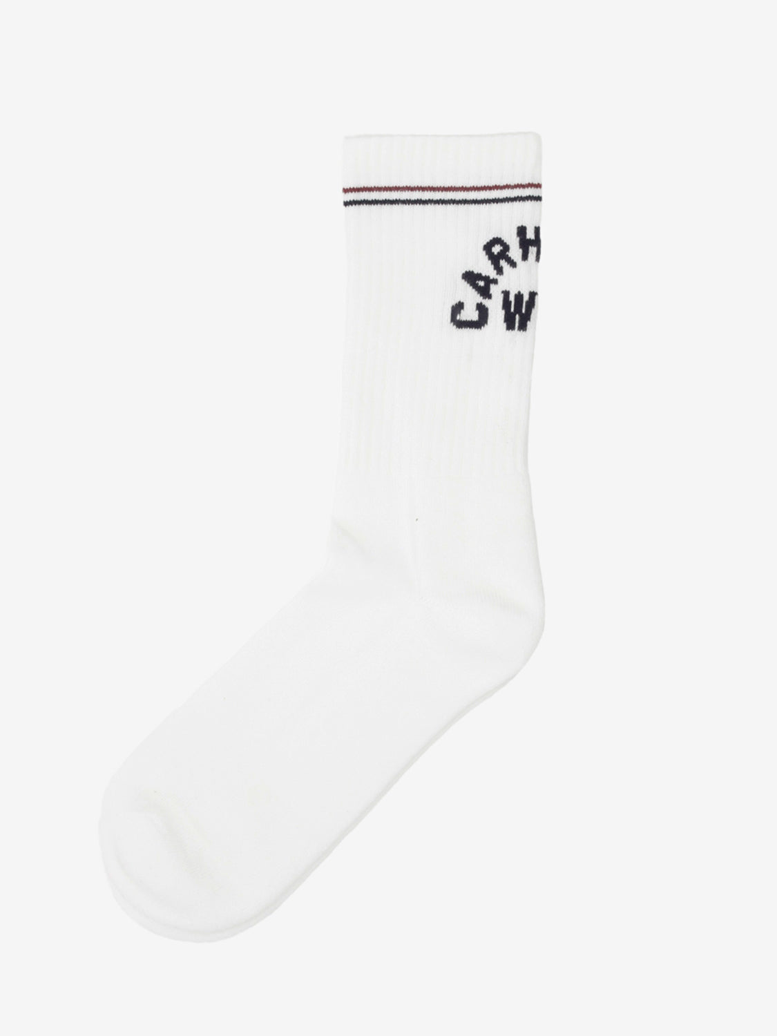 Arch script socks white / dark navy