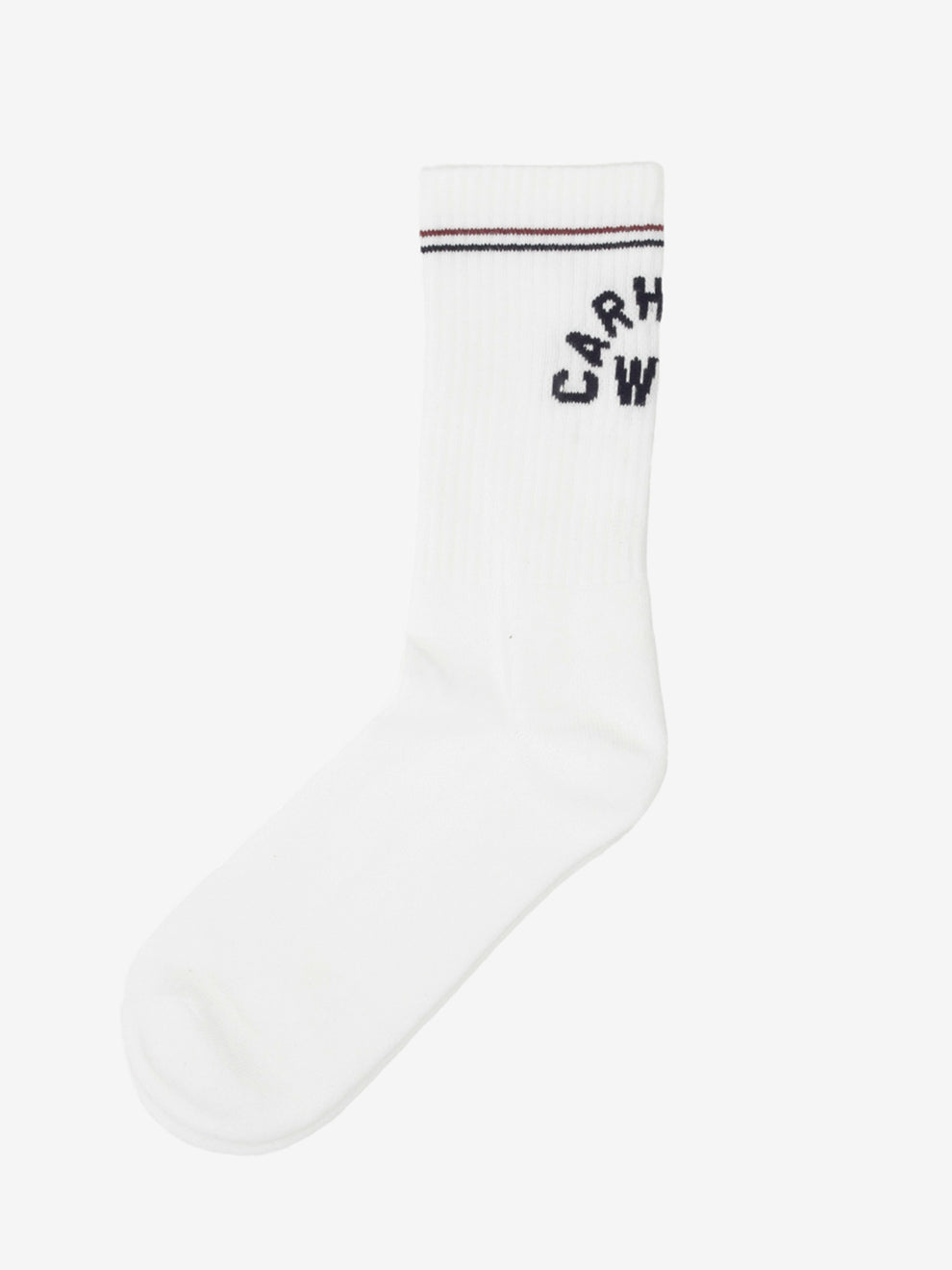 Arch script socks white / dark navy