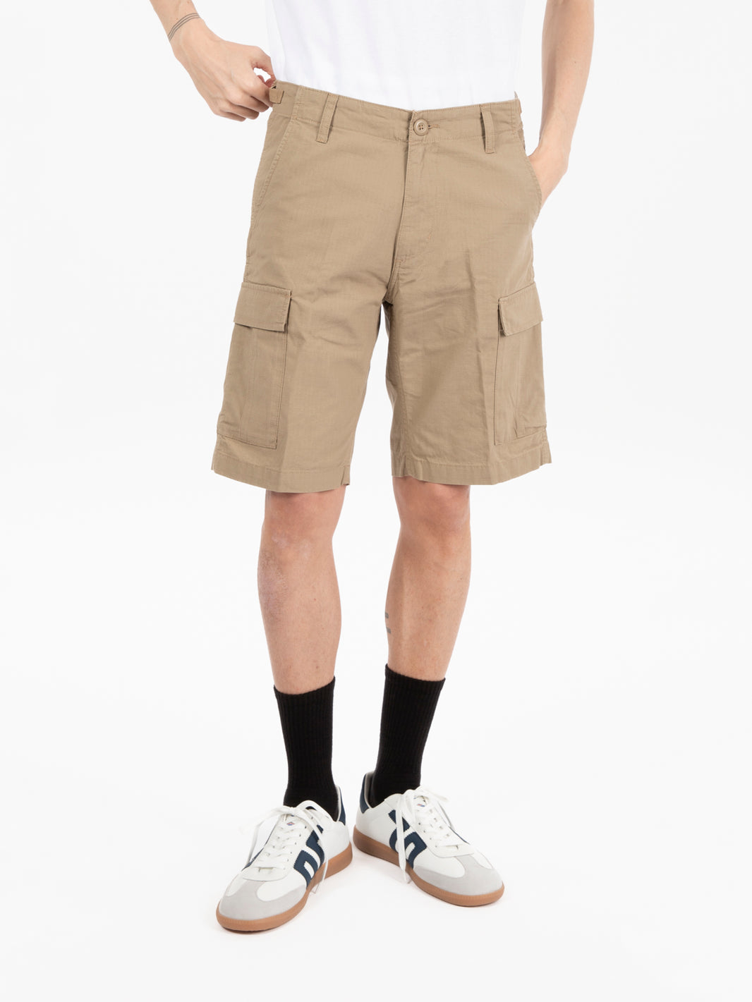 Aviation Shorts leather rinsed 
