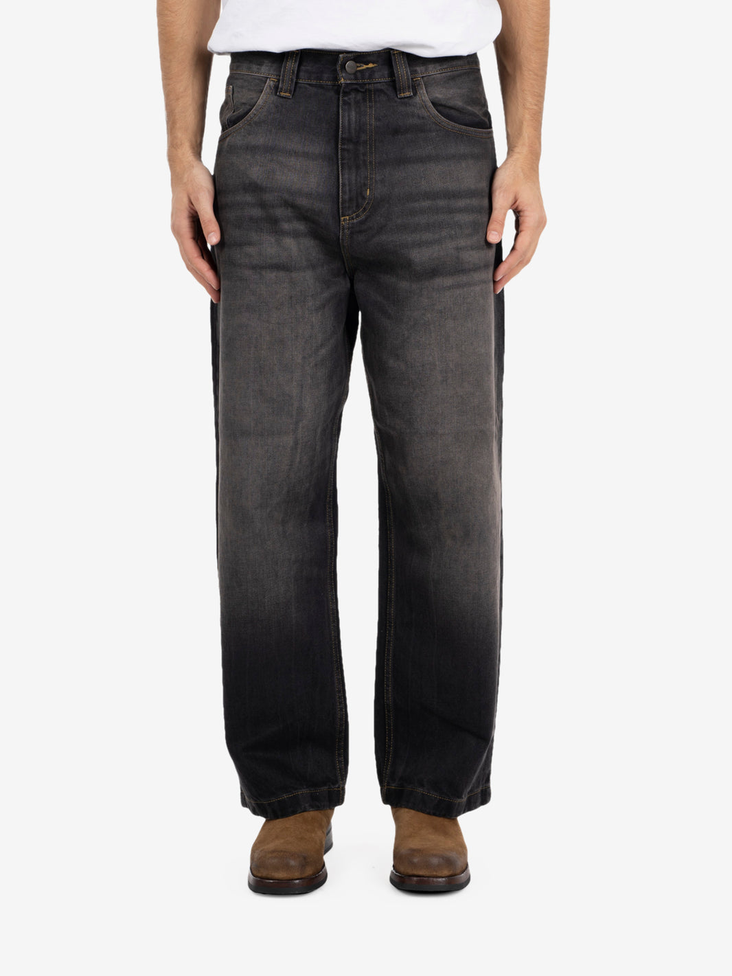 Brandon Pant black tobacco used wash