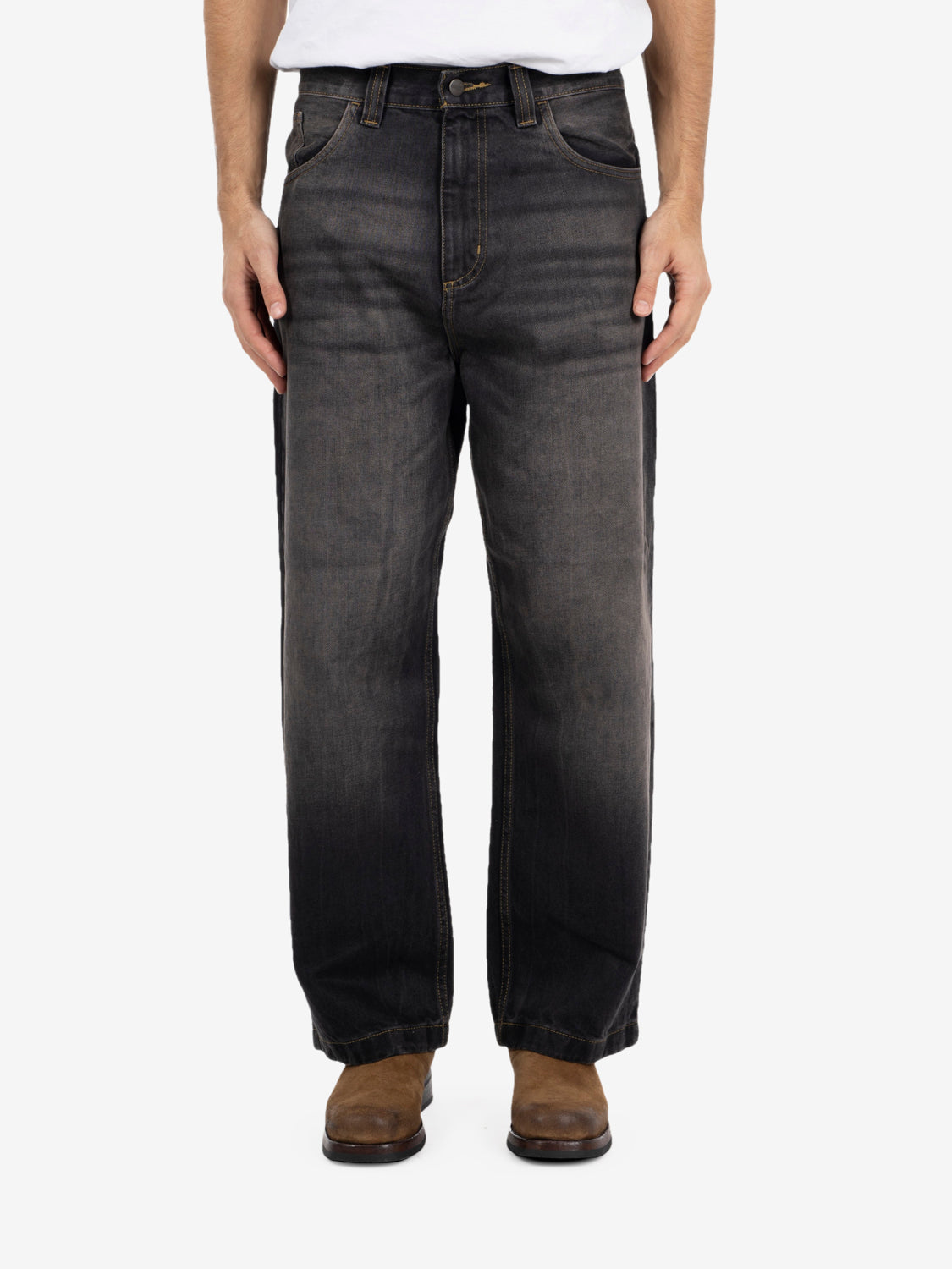 BRANDON PANT BLACK TOBACCO USED WASH I035893.890R.03