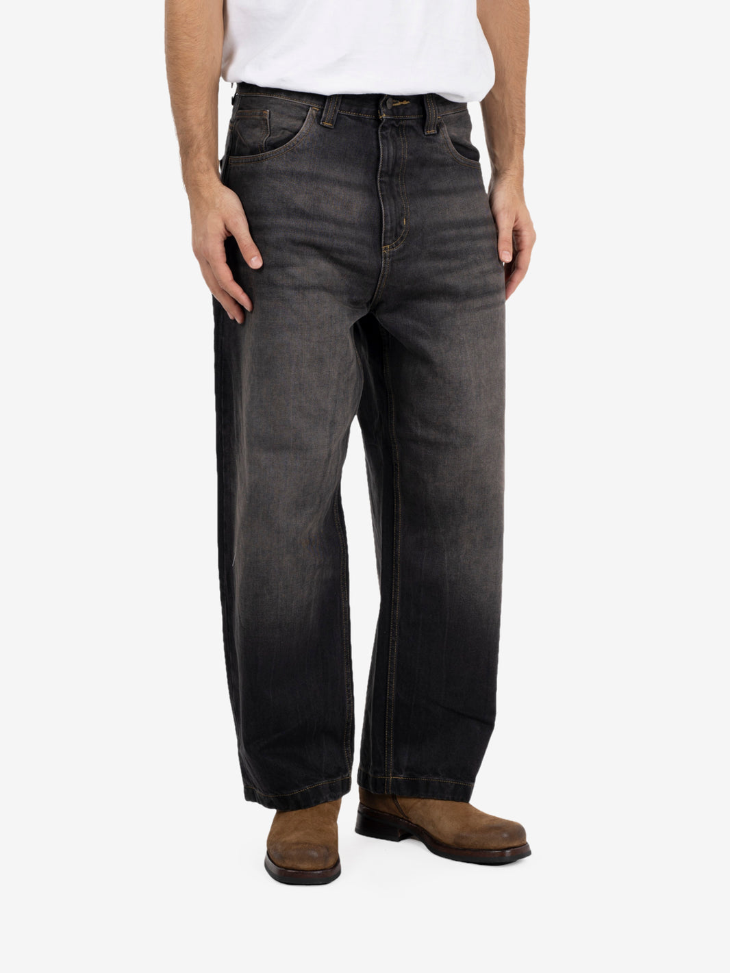 Brandon Pant black tobacco used wash