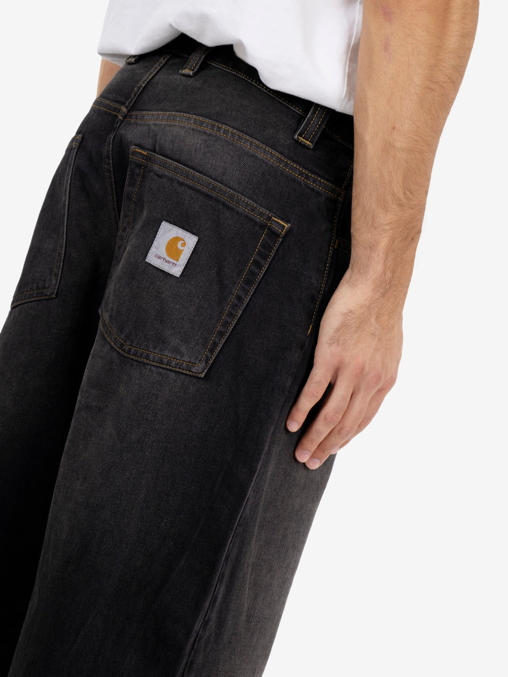 BRANDON PANT BLACK TOBACCO USED WASH I035893.890R.03