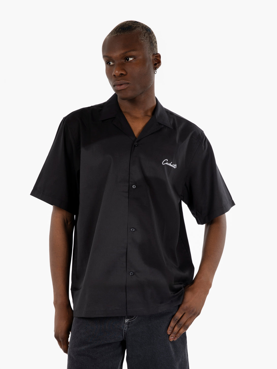 Camicia Delray SS black / white