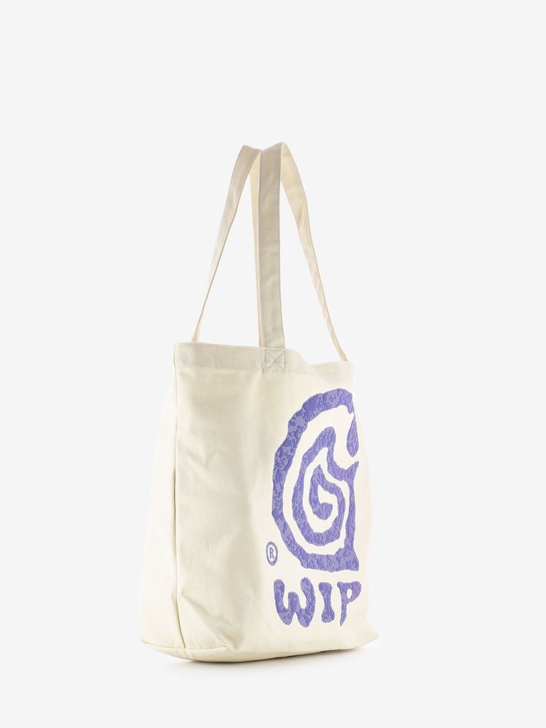 Canvas graphic tote helix print natural