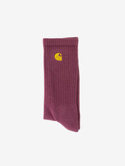 Carhartt WIP - Chase socks dusty fuchsia / gold