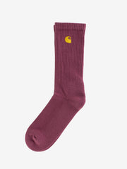 Carhartt WIP - Chase socks dusty fuchsia / gold