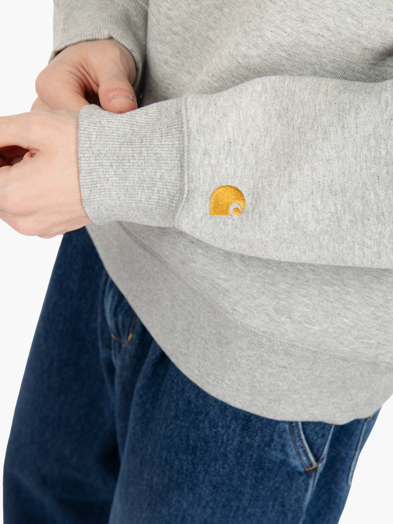 Carhartt WIP - Chase sweat grey heather / gold