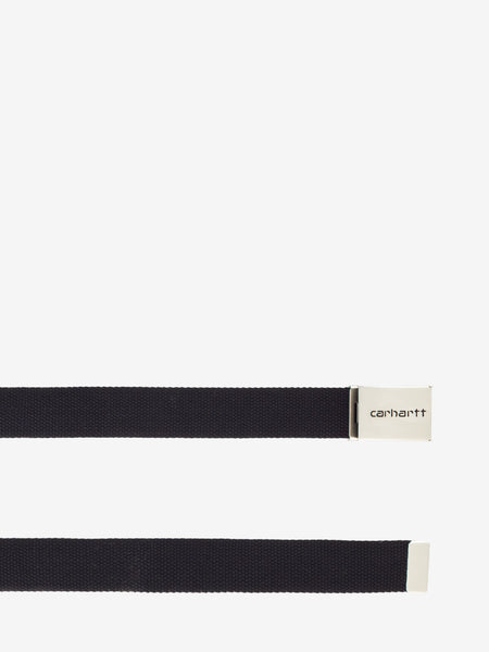 Clip belt chrome black
