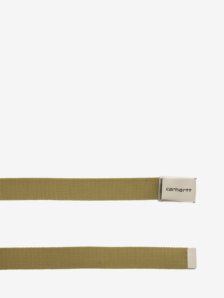 Carhartt WIP - Clip belt chrome leather