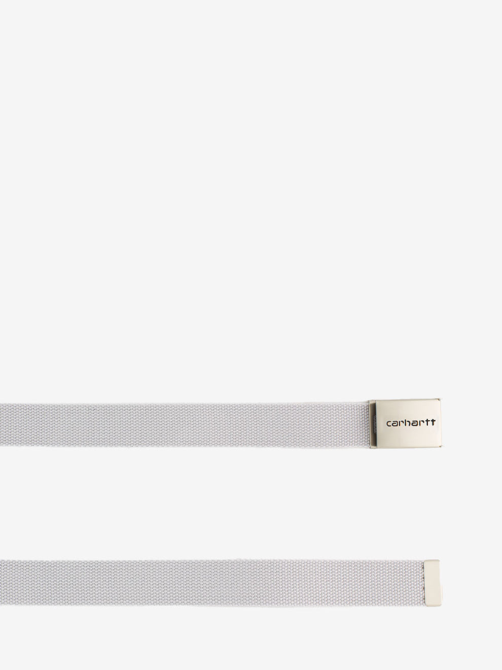Clip belt chrome silver