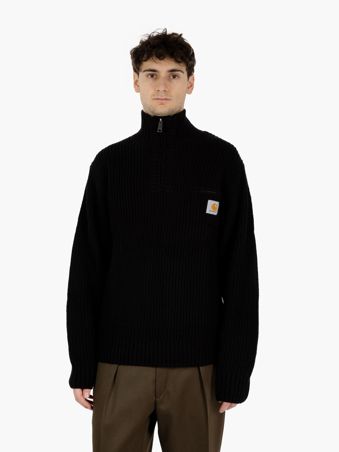 Detroit half zip sweater black 