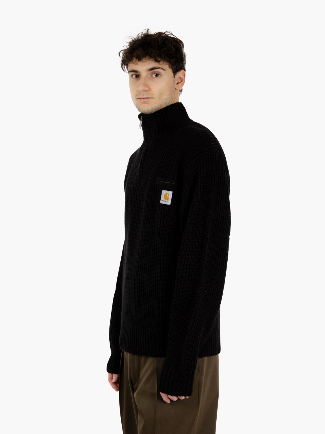 Detroit half zip sweater black 