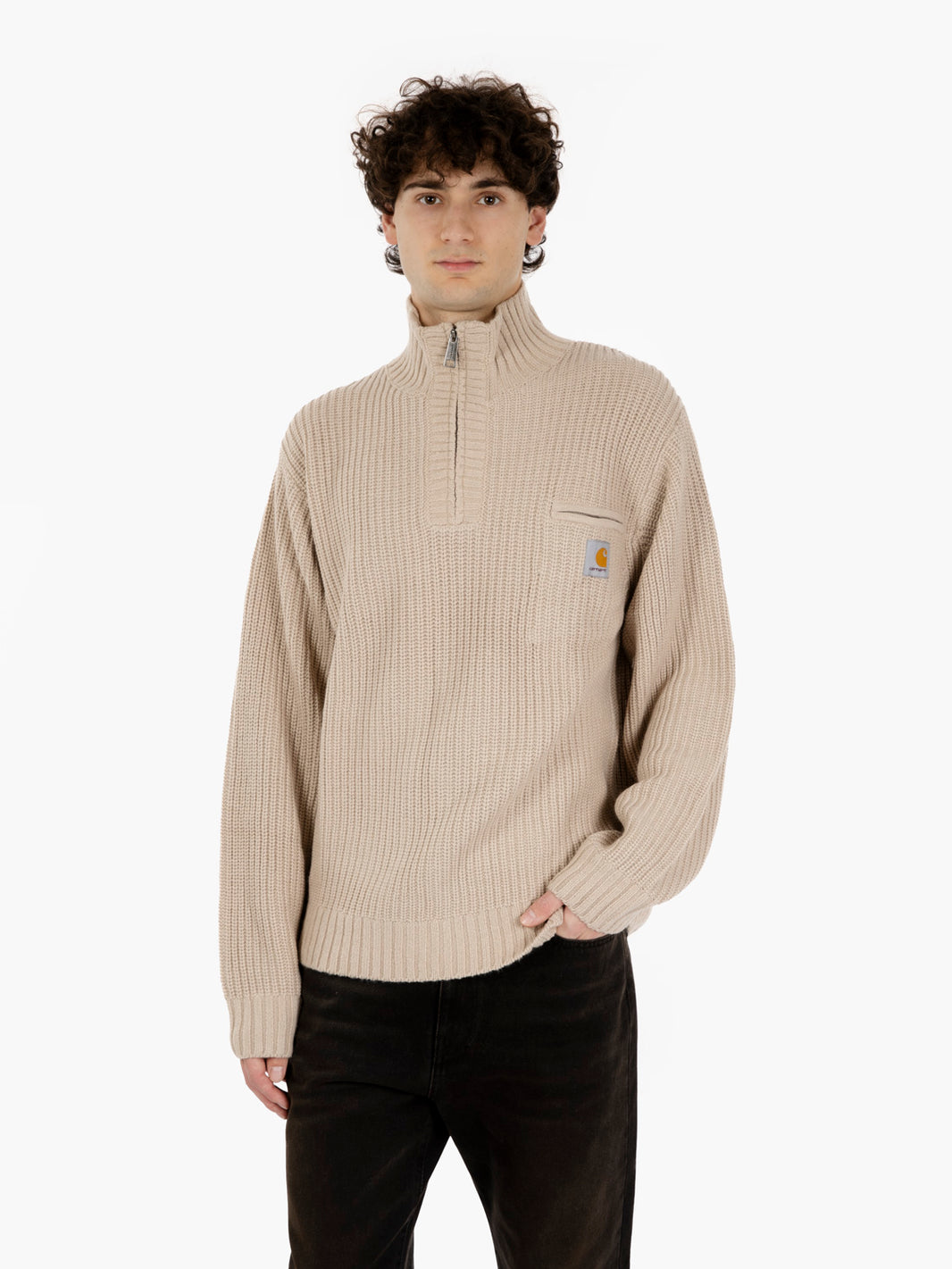 Detroit half zip sweater fleur de sel