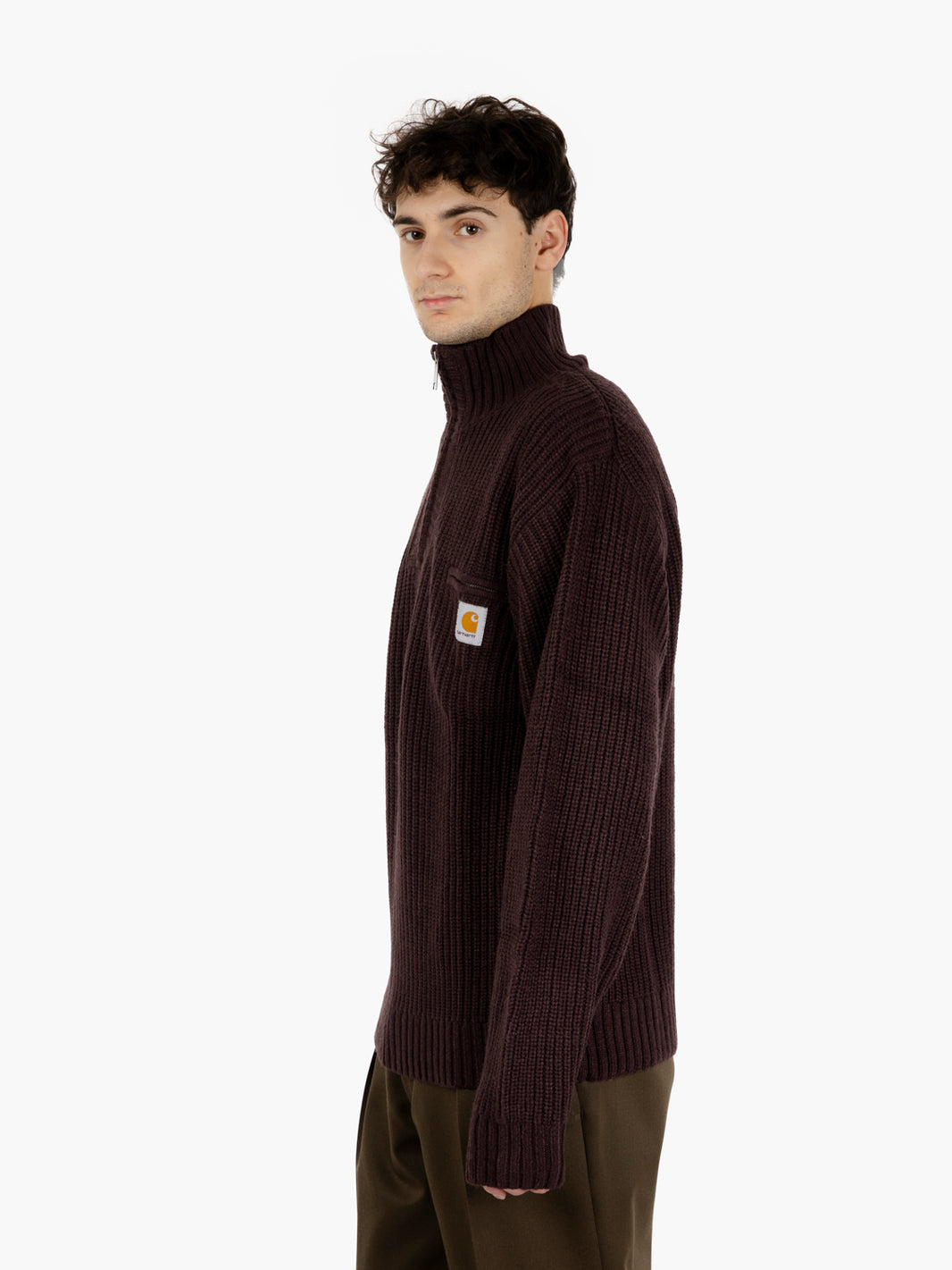 Detroit half zip sweater palisander 