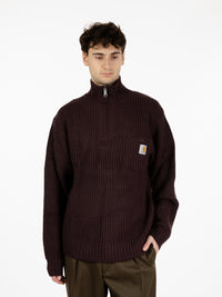 Detroit half zip sweater palisander 