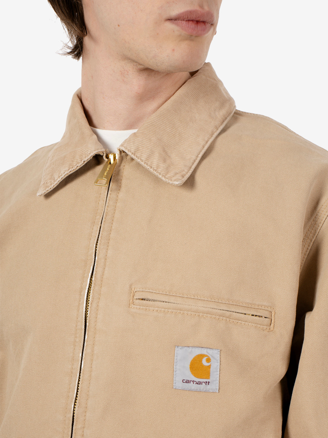 Detroit Jacket Dusty H brown stone canvas