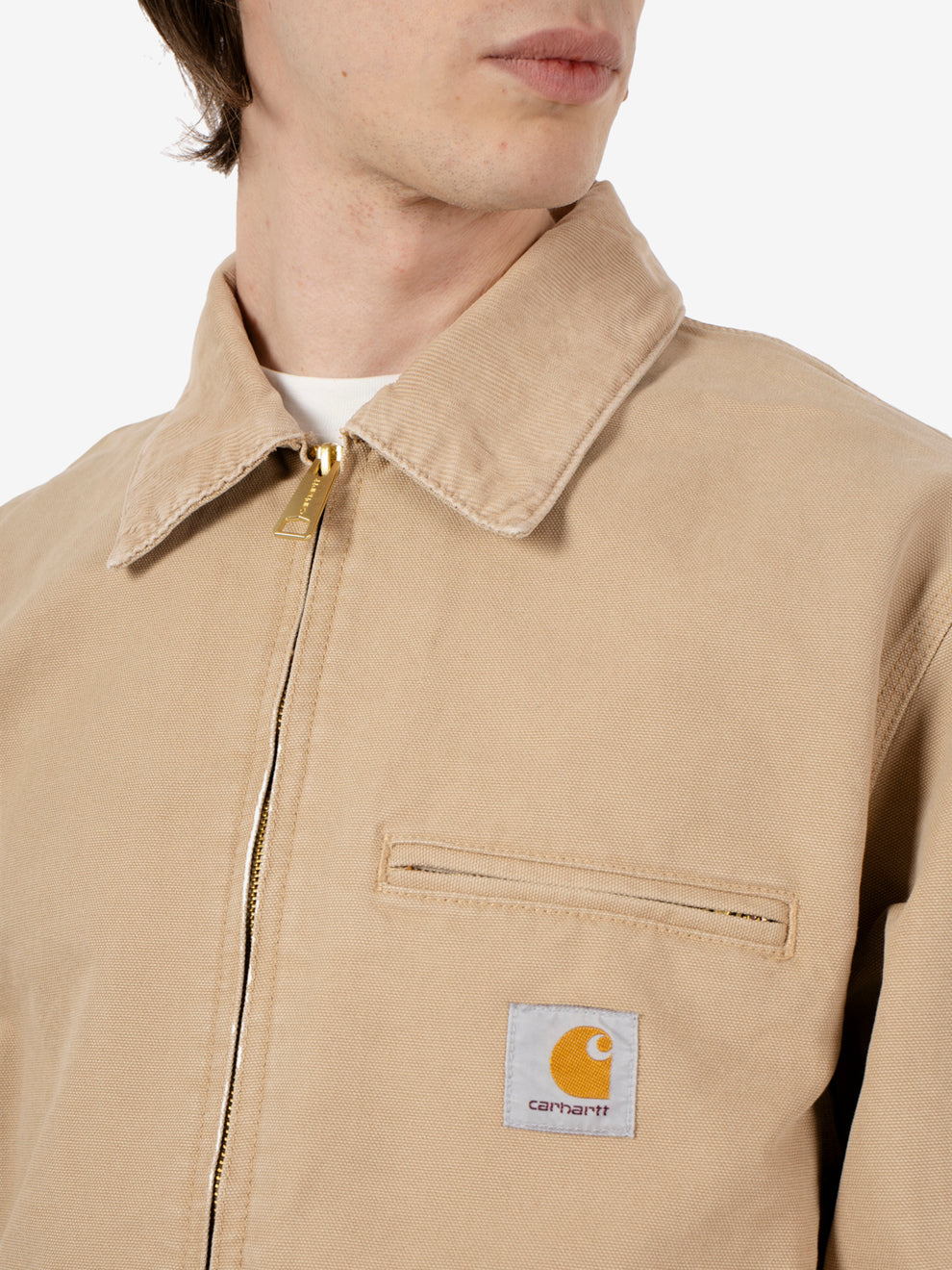 Detroit Jacket Dusty H brown stone canvas