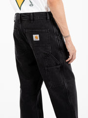 Carhartt WIP - Double knee pant black stone washed