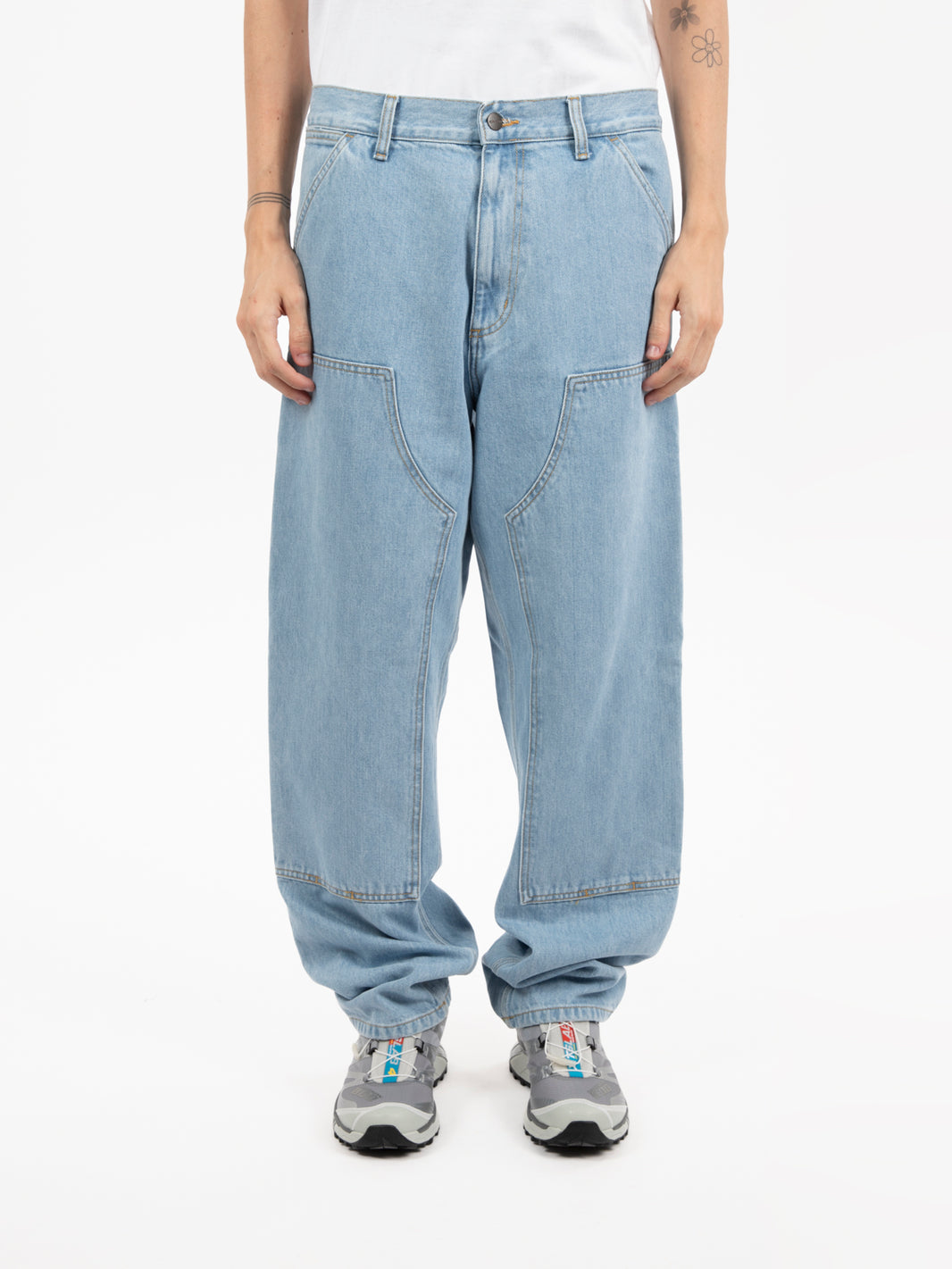 Double knee pant blue