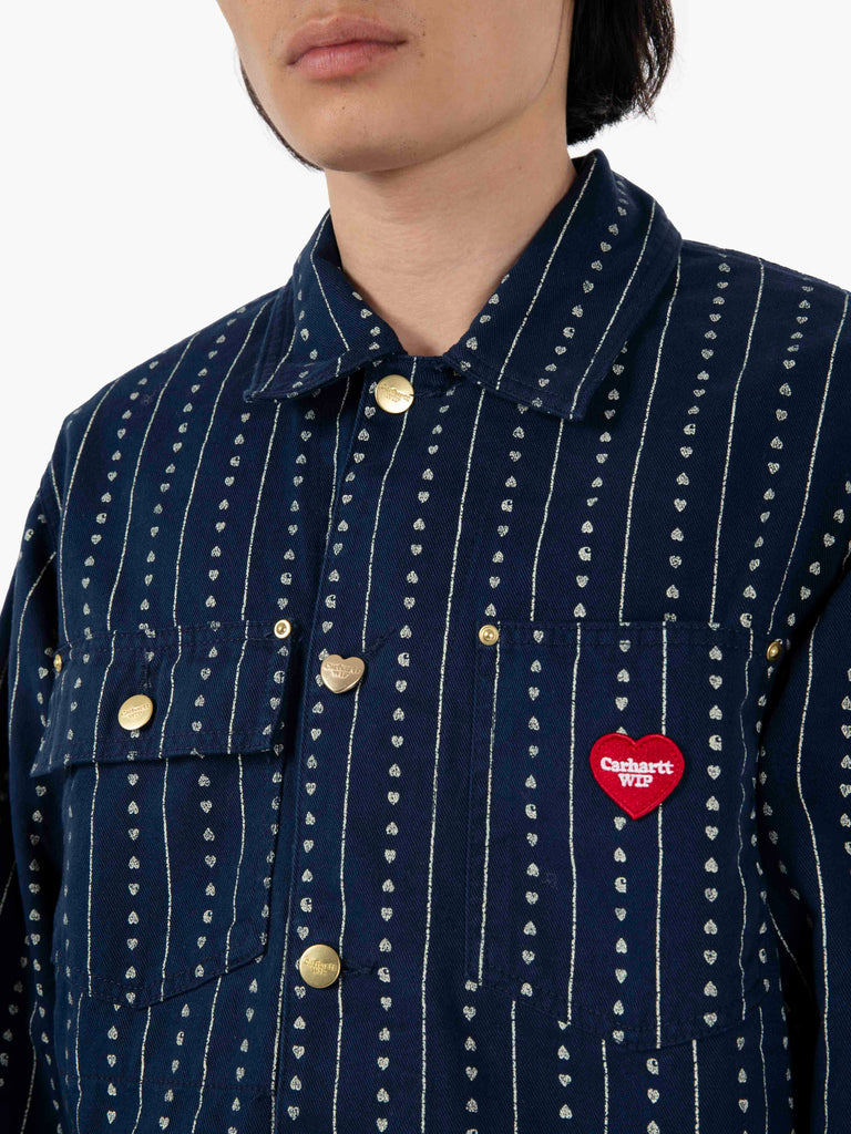 Carhartt WIP - Drewe Jacket Heart C Pinstripe / Natural rinsed