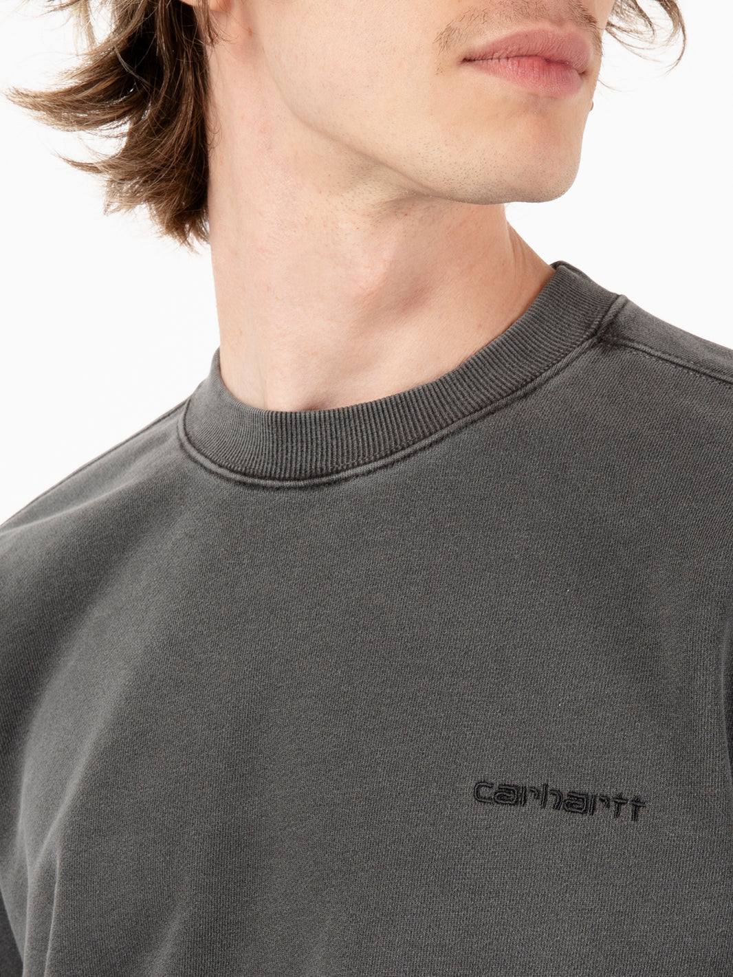 Duster script sweat gray black 
