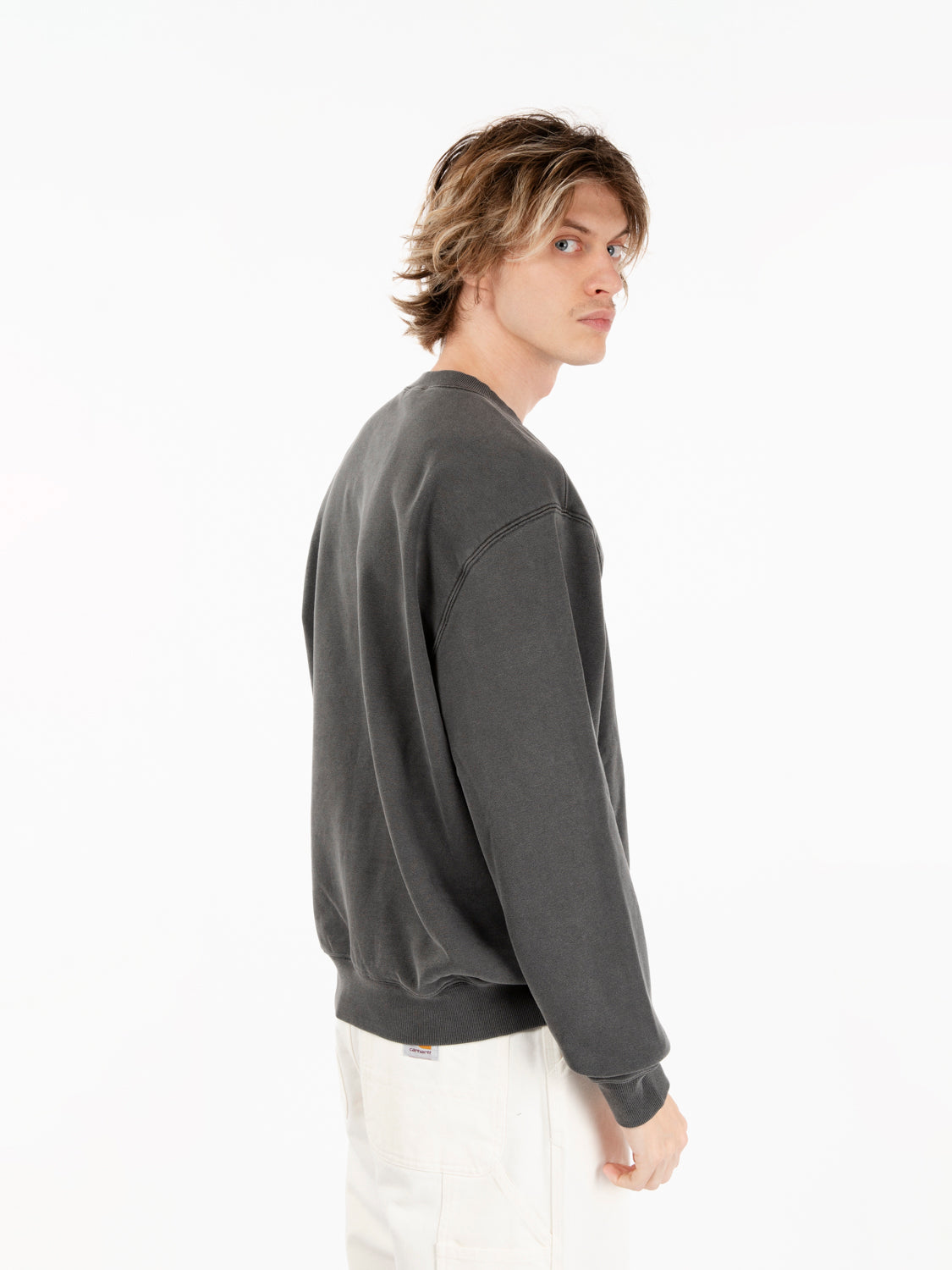 Duster script sweat grey black