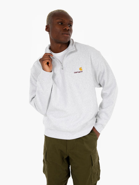 Half Zip American Script Sweat Ash Heather