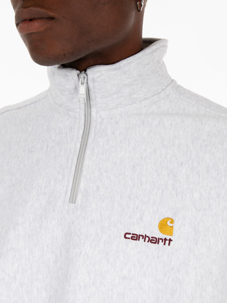 Carhartt WIP - Half Zip American Script Sweat Ash Heather