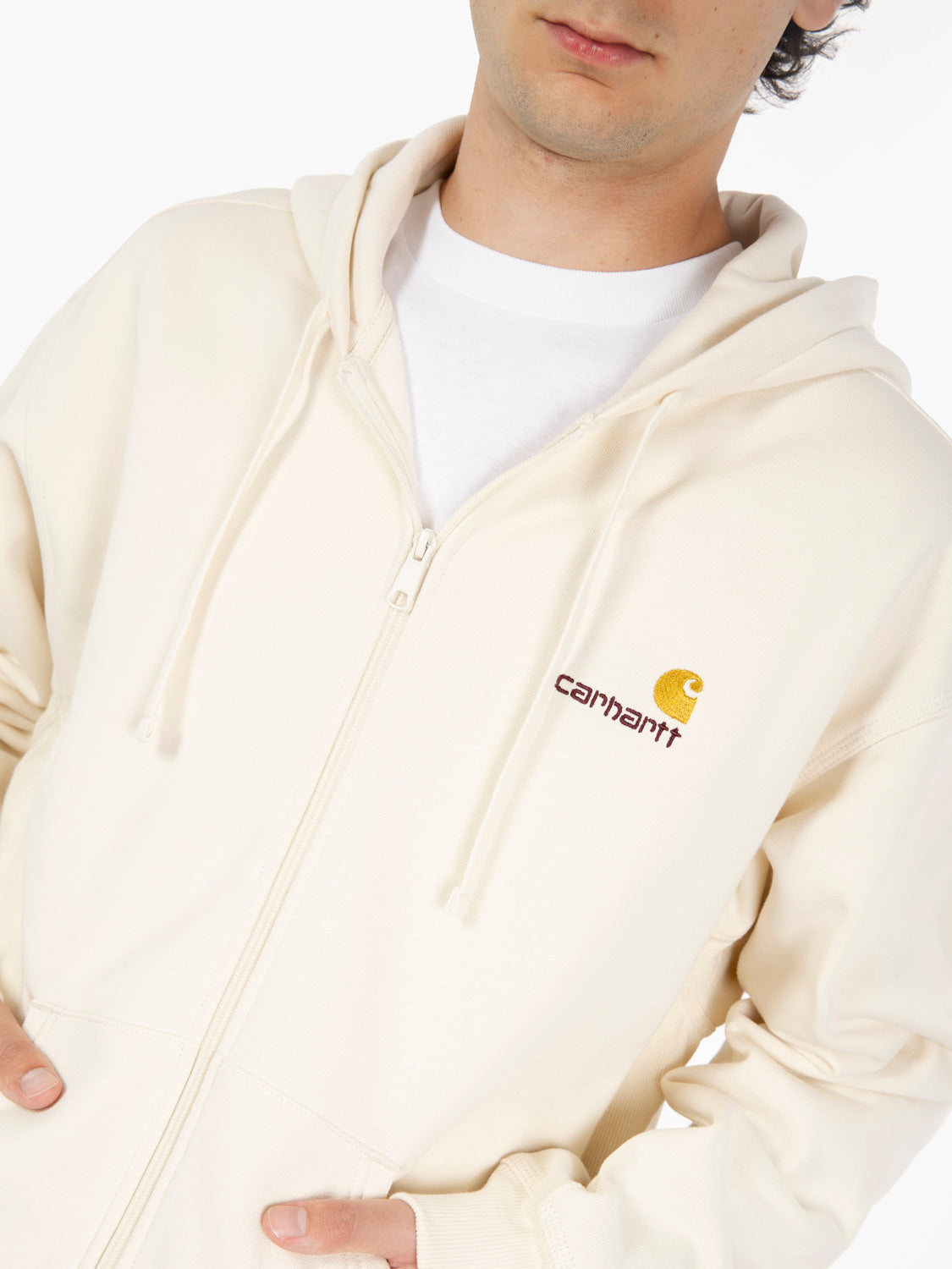 Hooded American Script Jacket natural