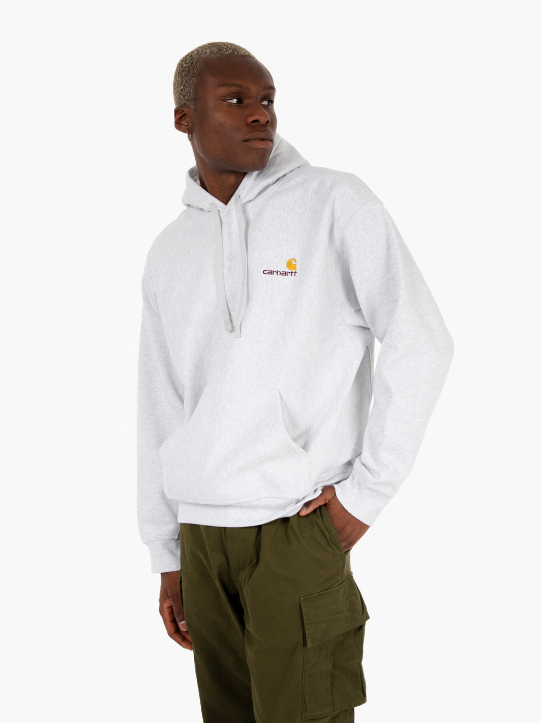 Hooded American Script Sweat Ash Heather 