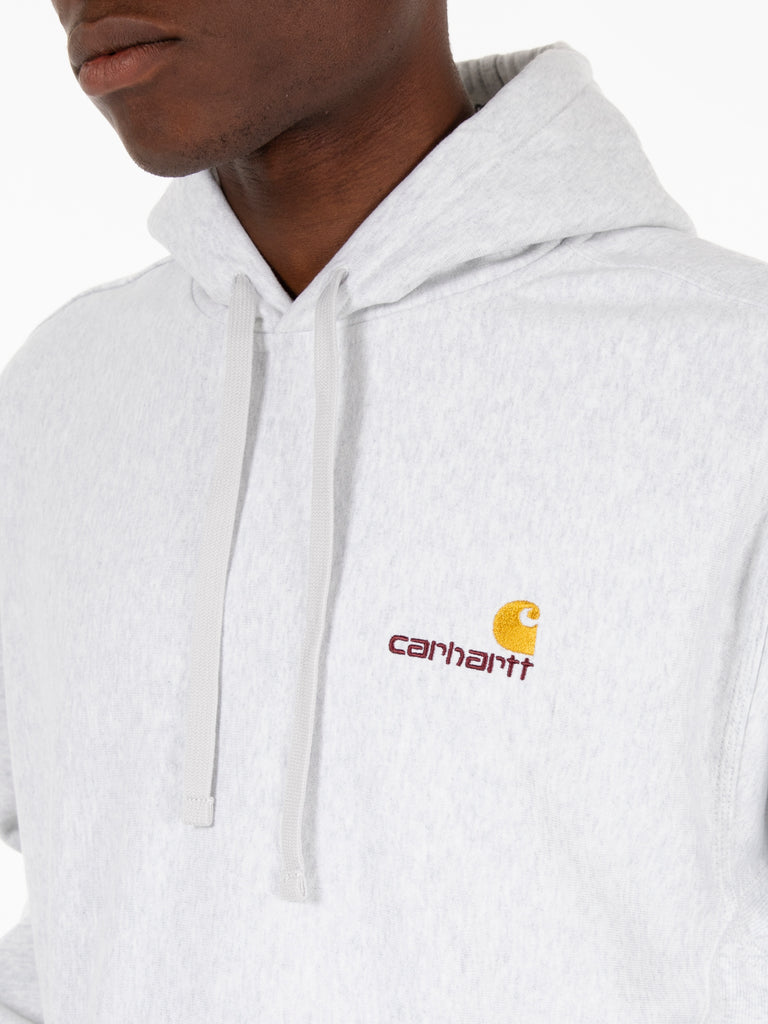 Carhartt WIP - Hooded American Script Sweat Ash Heather