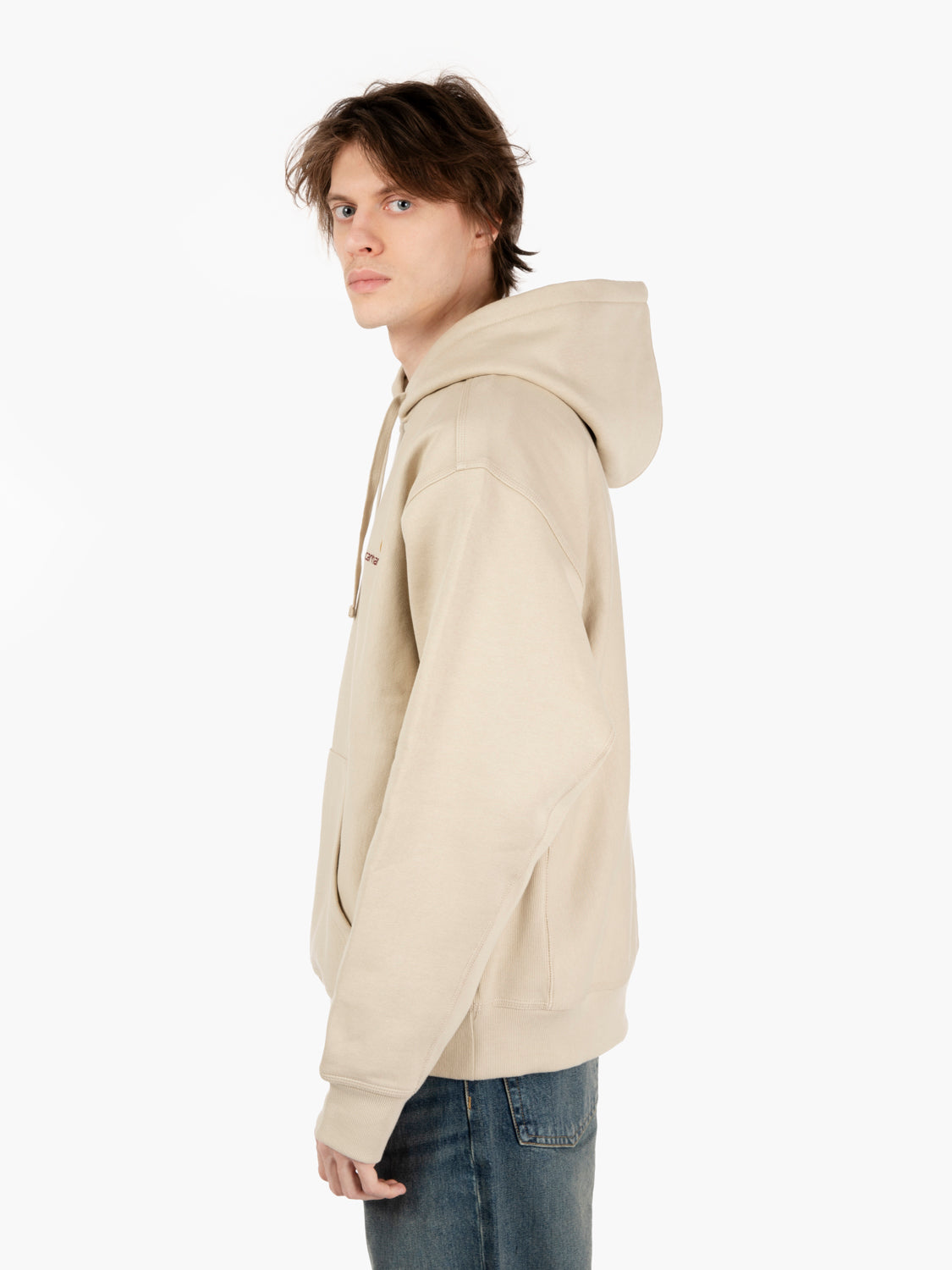 Hooded American Script sweat fleur de sel