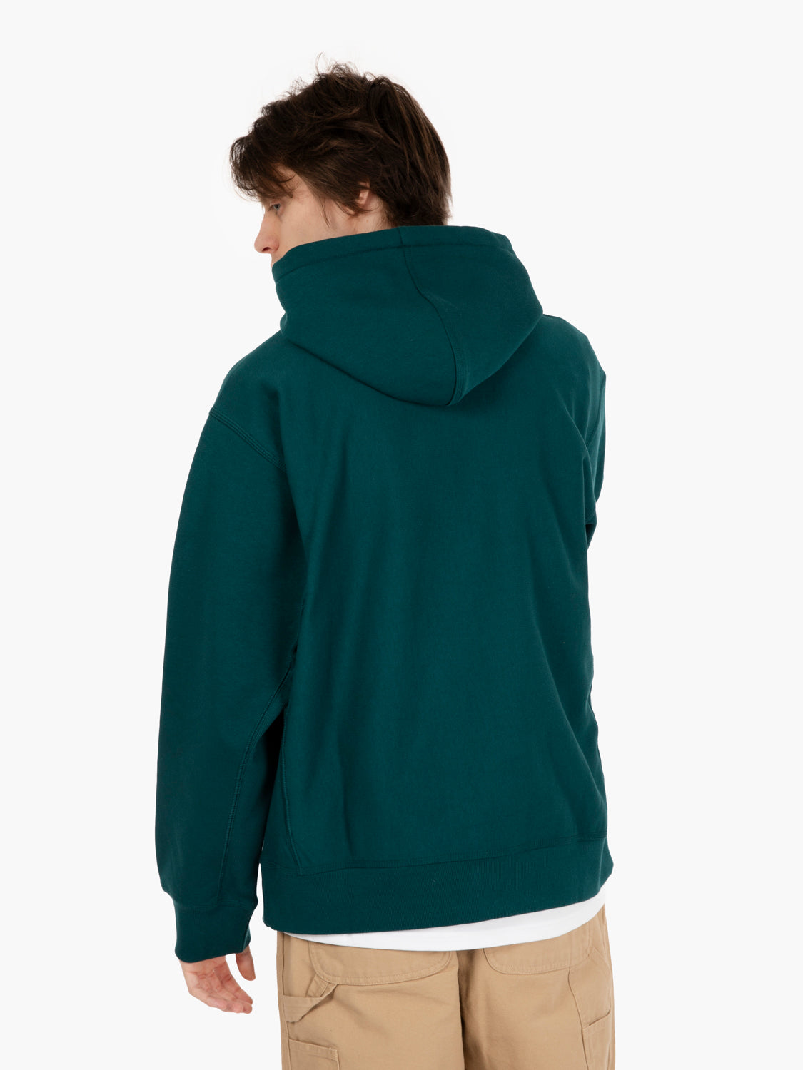 Hooded American Script sweat malachite