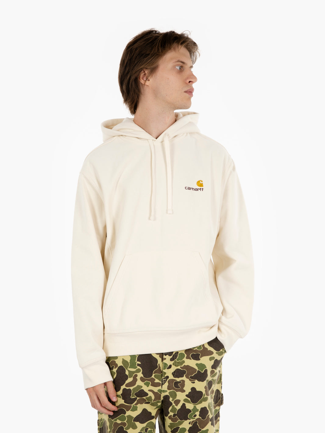 Hooded American Script sweat natural