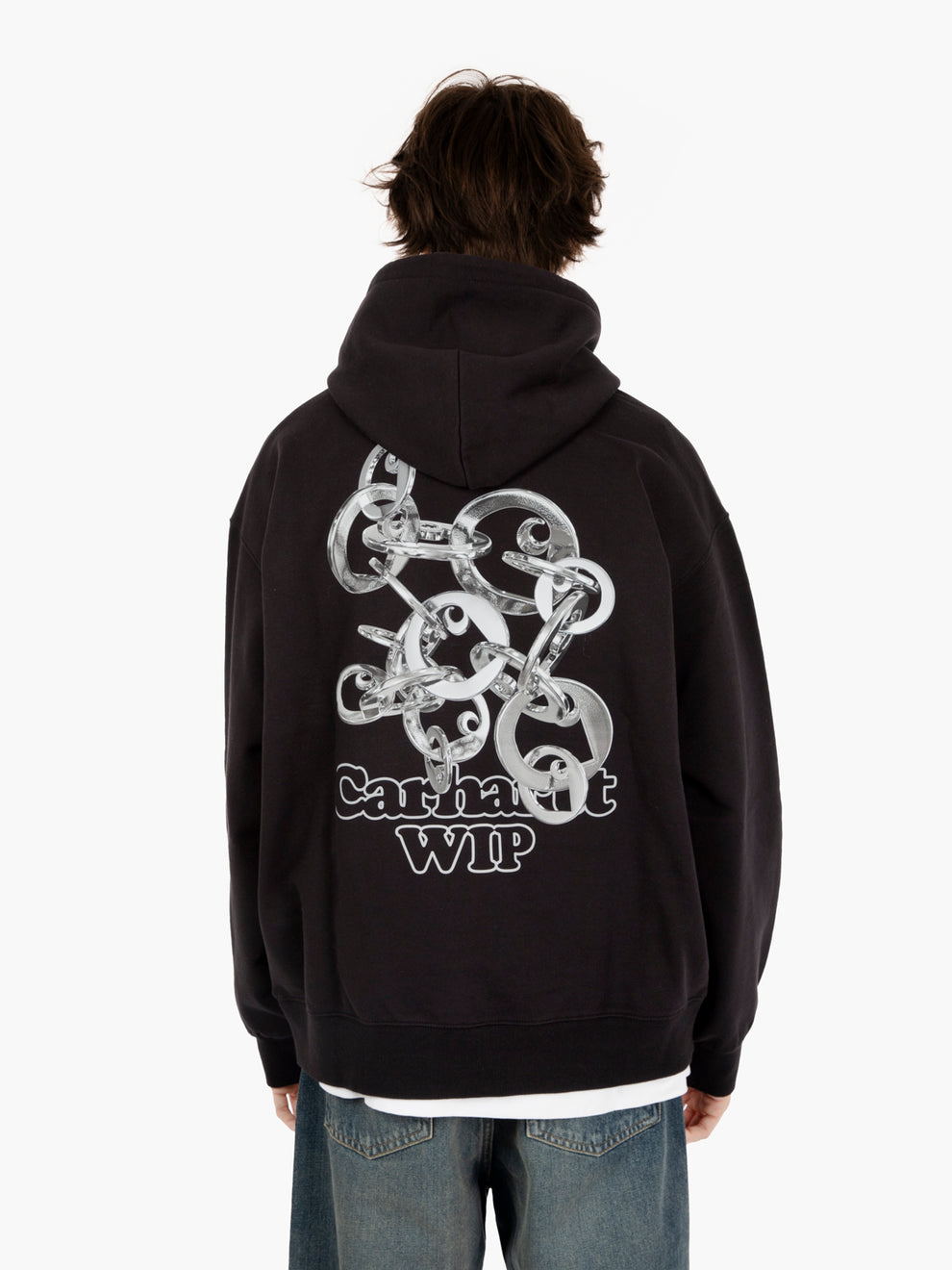 Hooded Charm Link sweat black / silver