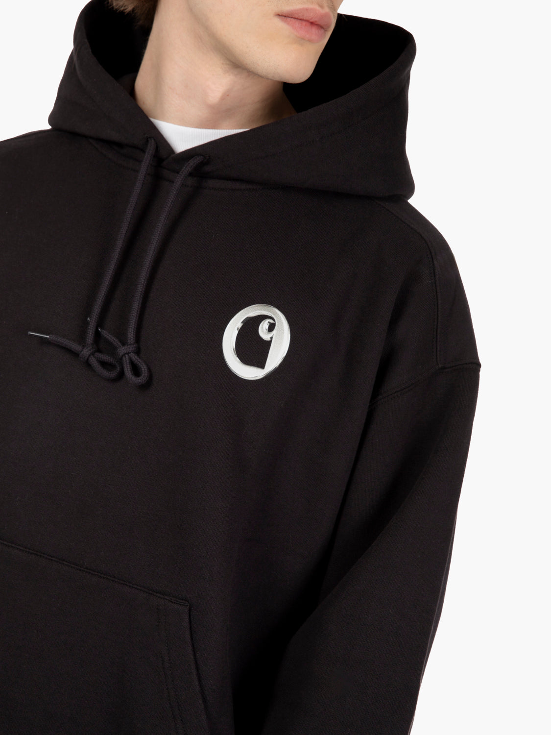 Hooded Charm Link sweat black / silver