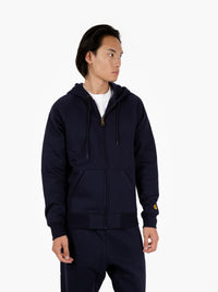 Hooded Chase Jacket dark navy / gold