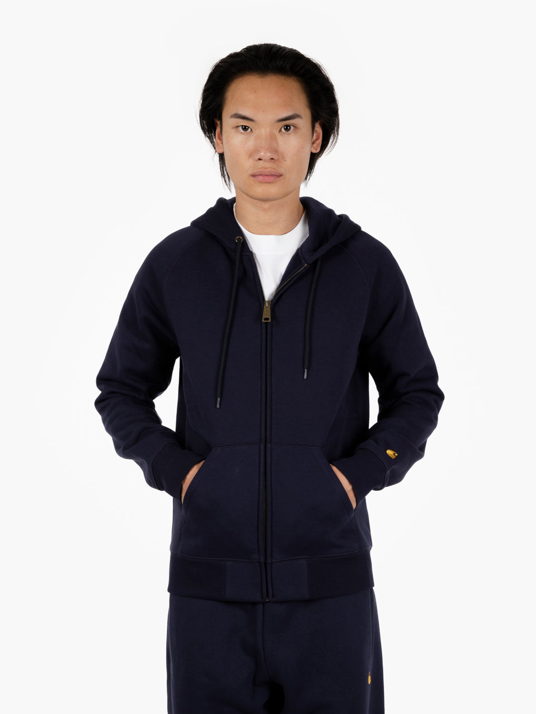 Hooded Chase Jacket dark navy / gold
