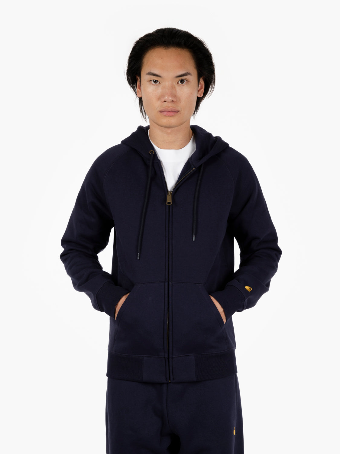 Hooded Chase Jacket dark navy / gold