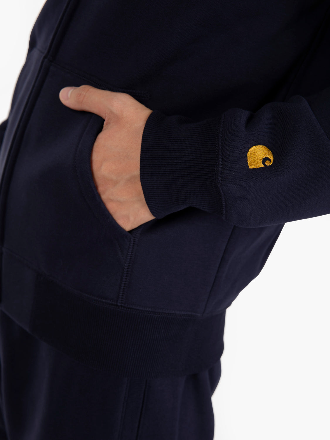 Hooded Chase Jacket dark navy / gold