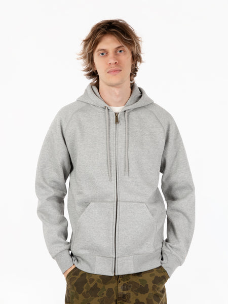 Hooded Chase jacket grey heather / gold