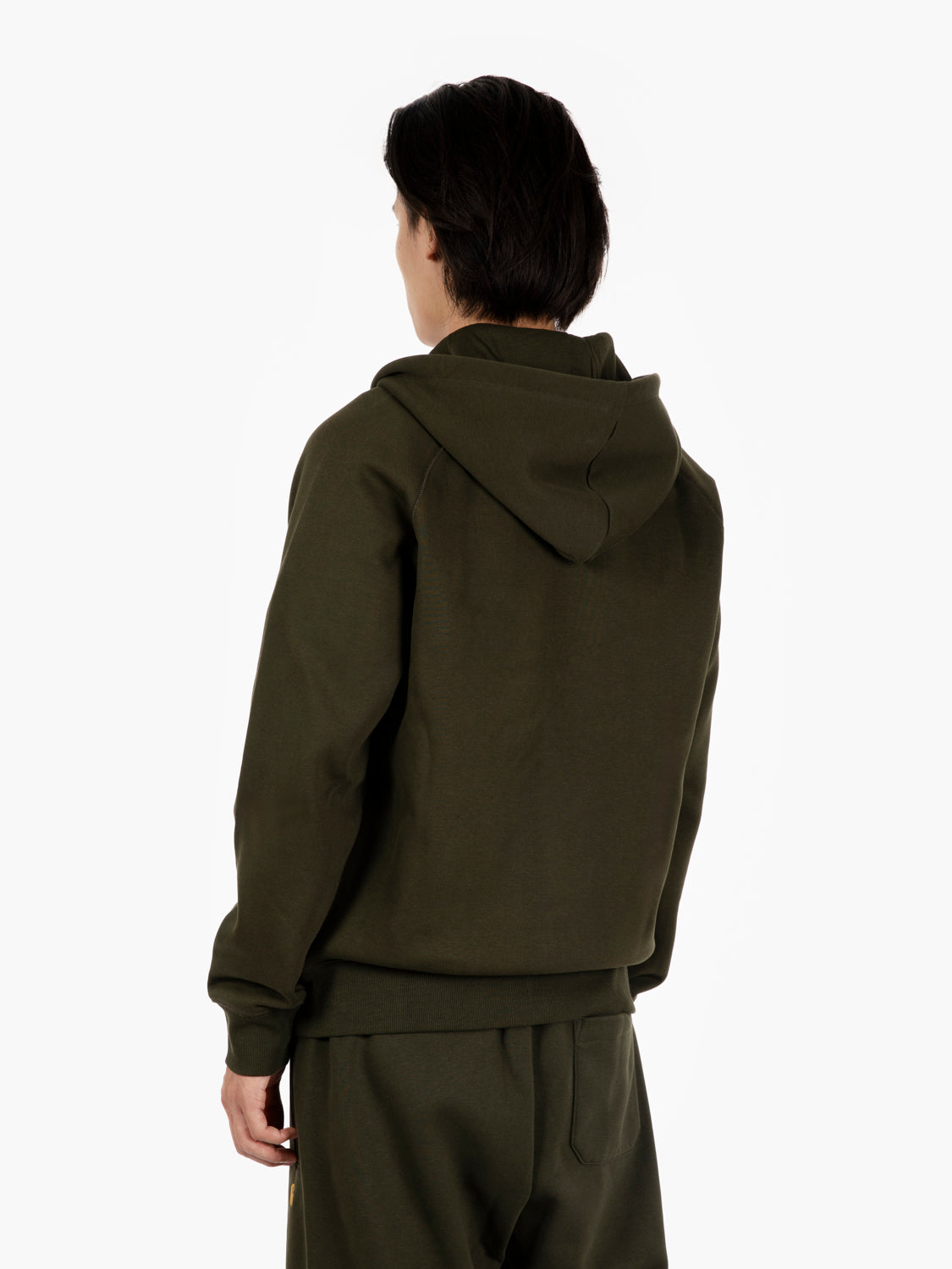 Hooded chase jacket olive / gold