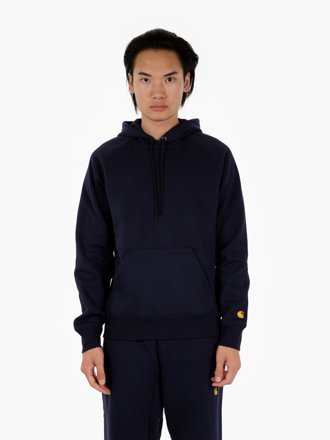 Hooded Chase sweat dark navy / gold