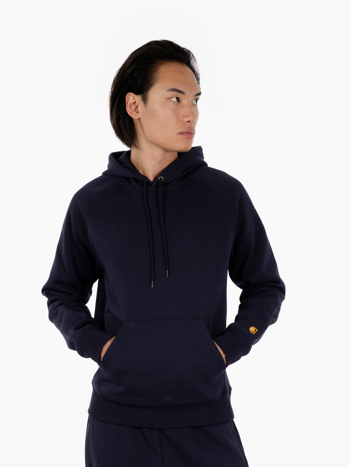Hooded Chase sweat dark navy / gold