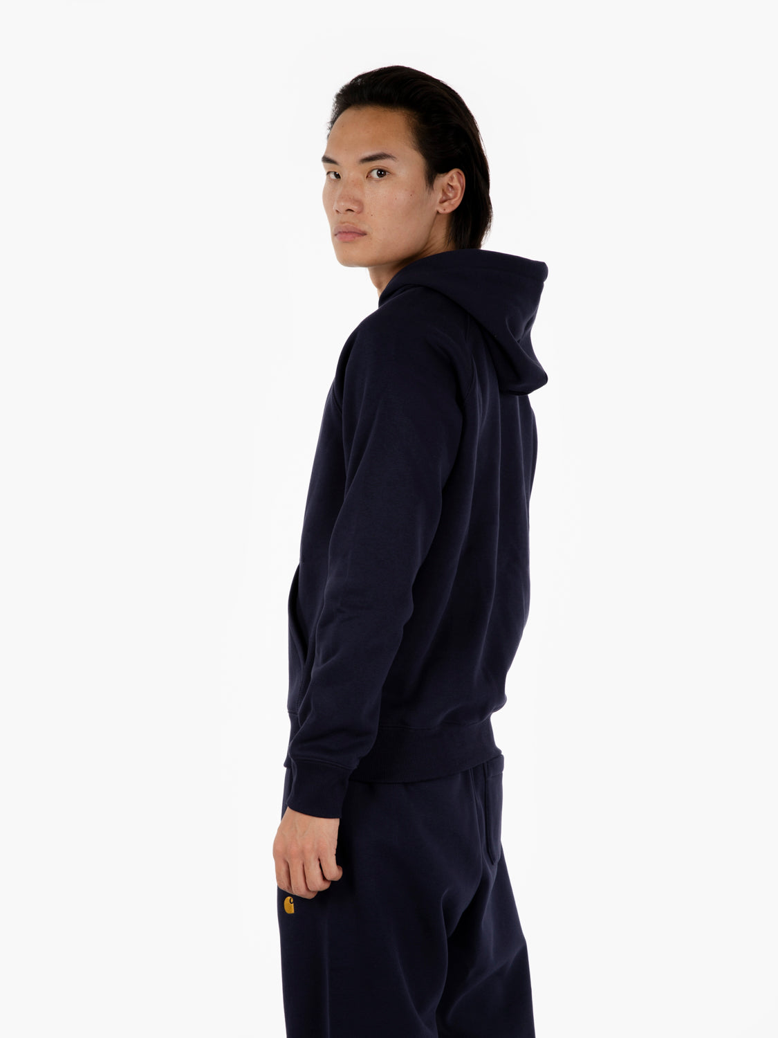 Hooded Chase sweat dark navy / gold